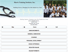 Tablet Screenshot of harristraininginstitute.com